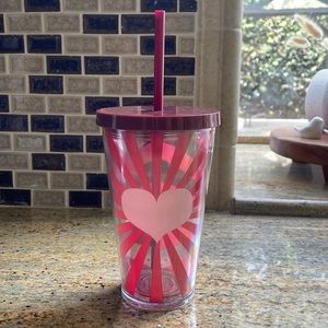 Grande Starbucks see-thru heart cold tumbler
